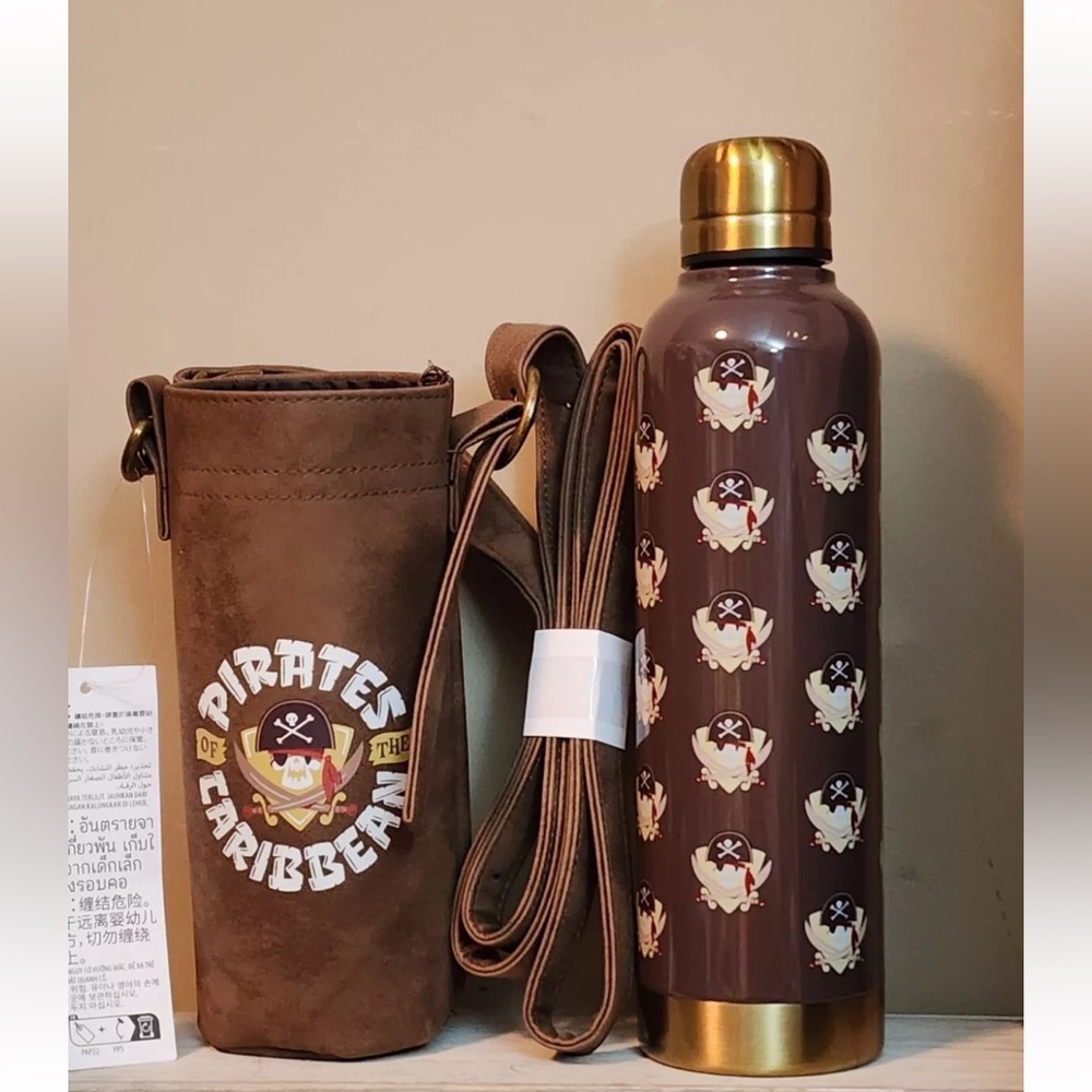 Disney Parks Pirates of the Caribbean Tumbler Stainless Steel Water Bottle NEW!